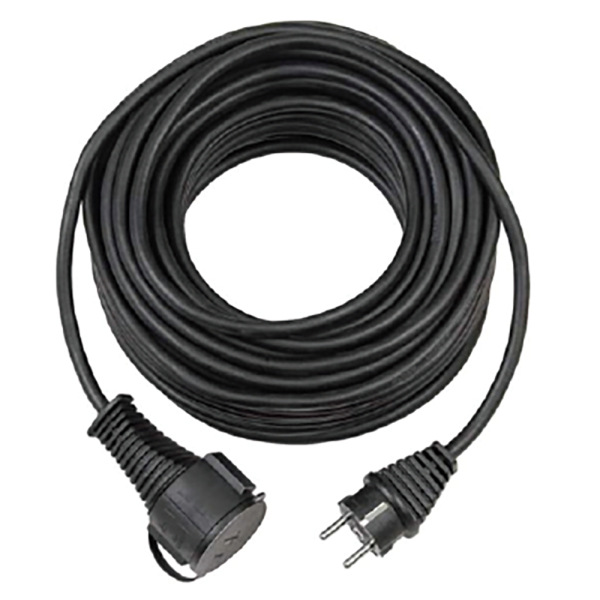 Brennestuhl produžni gumeni kabel, šuko utikač i utičnica IP44 s poklopcem, dužina 10m, 3x1,5mm2