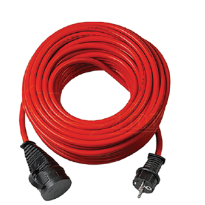 Produžni kabel BRENNENSTUHL, kabel crvene boje, 3x1,5 mm2 VV, šuko izvedba