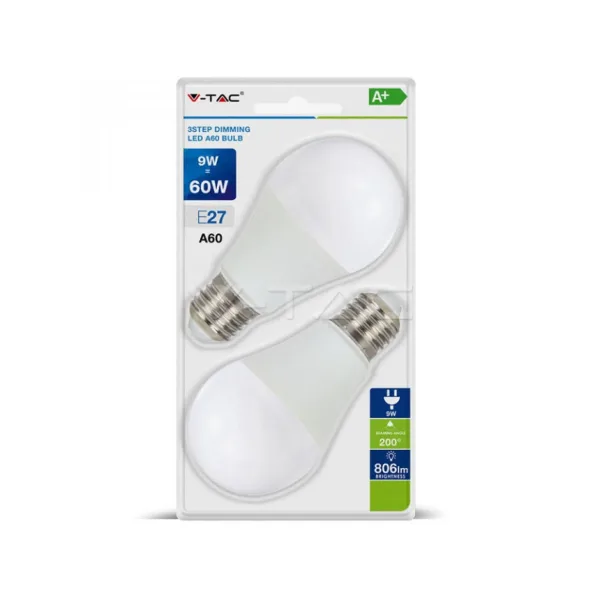 LED žarulje E27 9W 2700K dimabilna pakiranje 2 komada