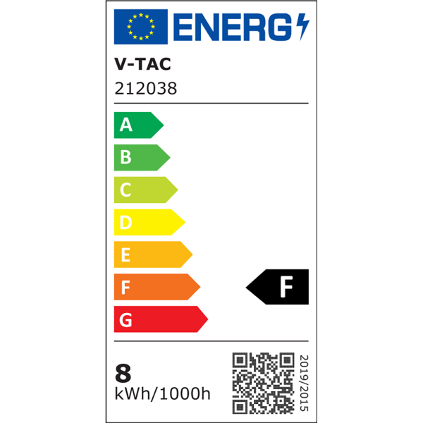 V-TAC LED traka 12V 8W 120 LED/m IP65