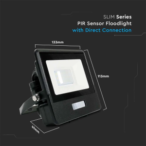 10W LED reflektor s PIR senzorom SAMSUNG čip 4000K IP65 crni - Slika 6