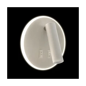 Zidna lampa OTELLO LED C 6W+3W BIJELA S DVA PREKIDAČA