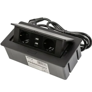 Ugradna utičnica 2 X ŠUKO i 2 X USB s 1.5m kabela