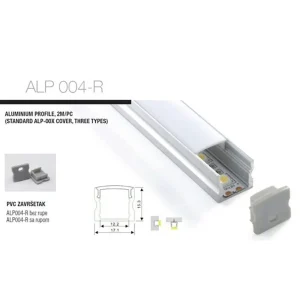 Aluminijski profil NADGRADNI 15,3mm x 17,1mm 2m