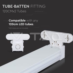 Kućište za LED cijevi T8 2 x 120cm IP20