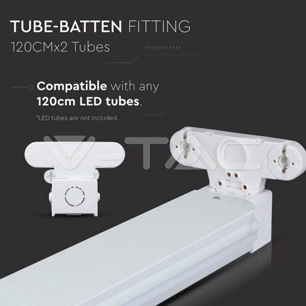Kućište za LED cijevi T8 2 x 120cm IP20