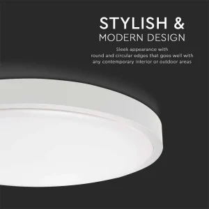 LED stropna lampa okrugla s bijelim obrubom 24W - Slika 3