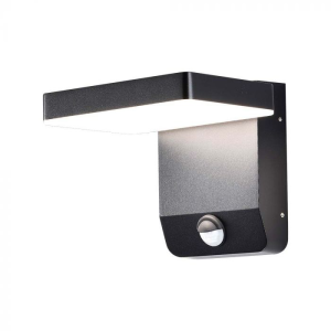 Zidna LED svjetiljka četvrtasta sa senzorom 17W 4000K - IP65 crna