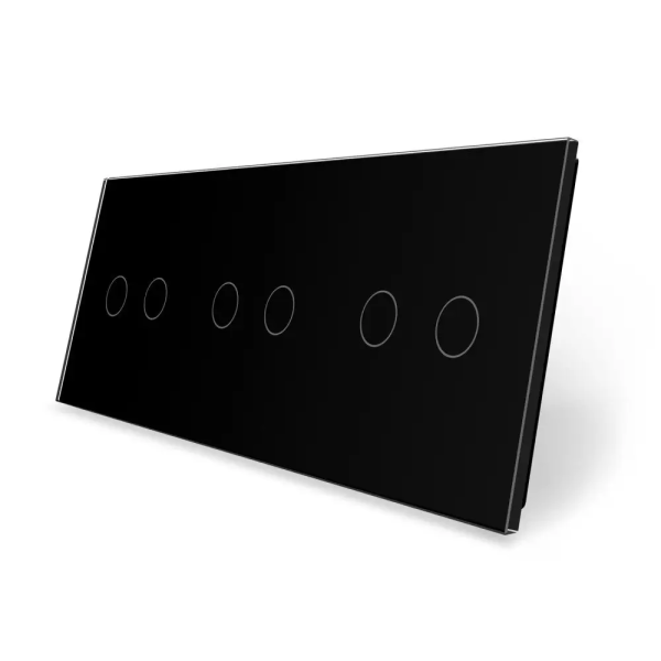 LIVOLO stakleni panel dvije + dvije + dvije tipke crna
