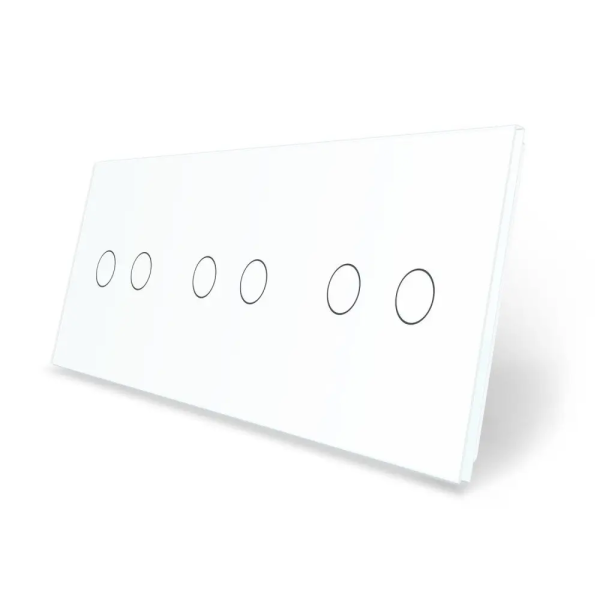 LIVOLO stakleni panel dvije + dvije + dvije tipke bijela