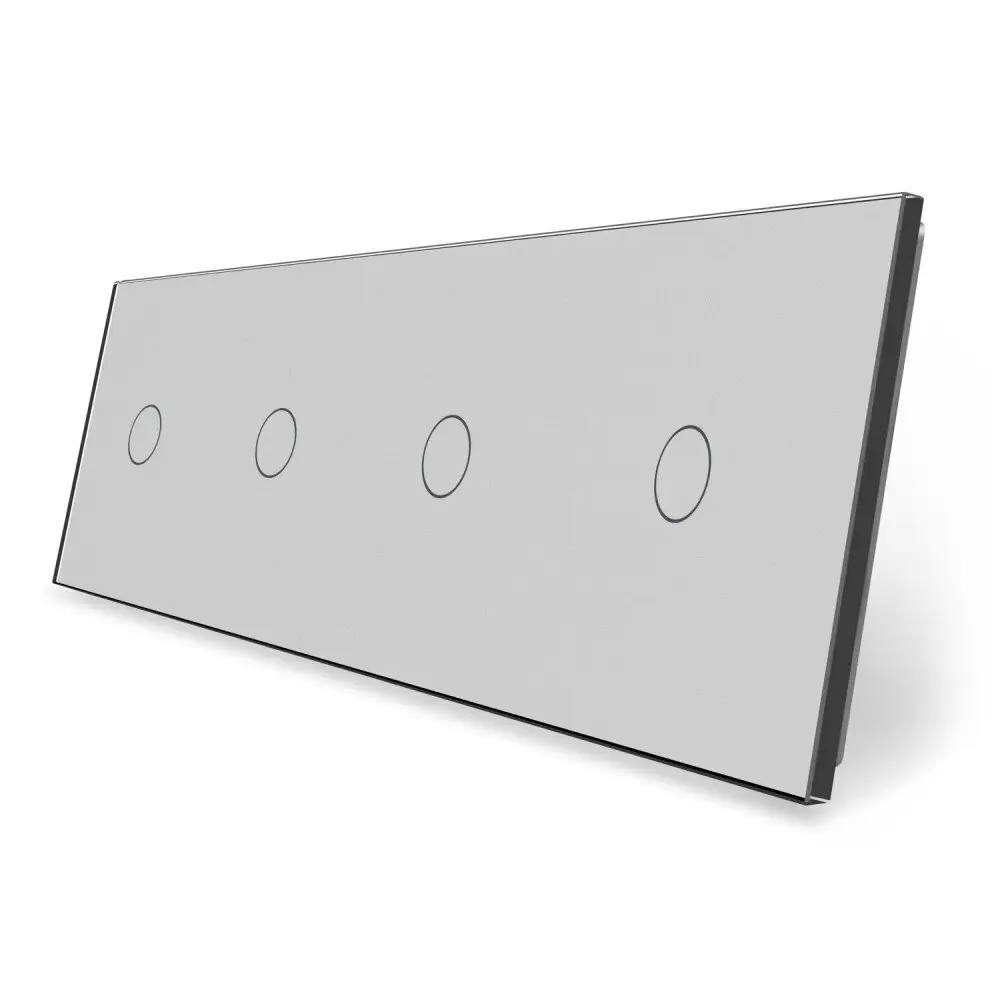 LIVOLO stakleni panel jedna + jedna + jedna + jedna tipka siva