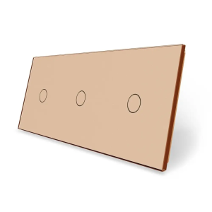 LIVOLO stakleni panel jedna+ jedna + jedna tipka zlatna