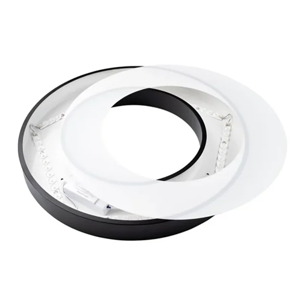 LED plafonjera okrugla crna 36W
