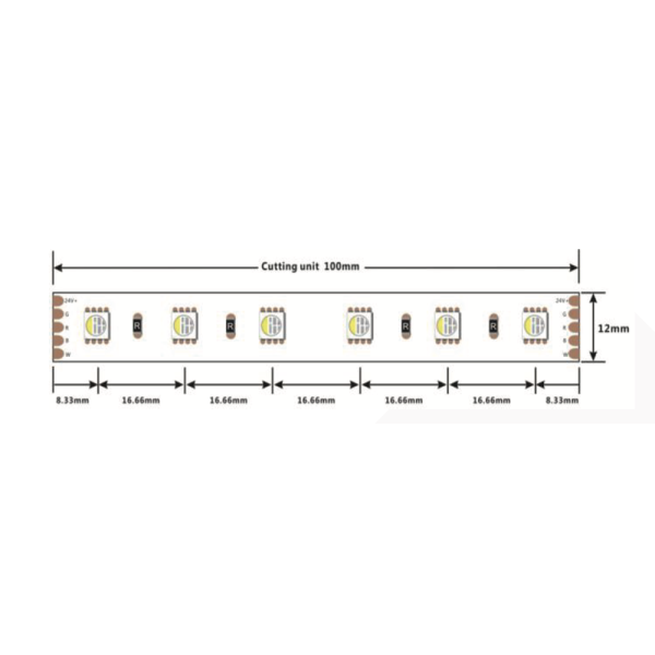 Colors LED traka 24V 19,2W IP20