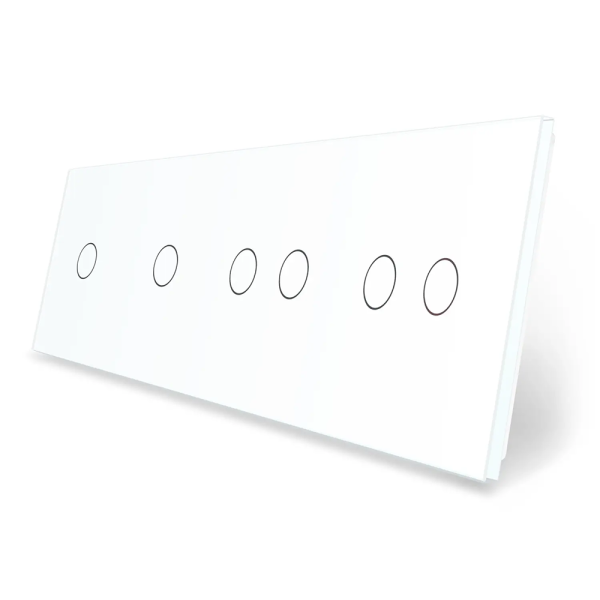 LIVOLO Stakleni panel 1 tipka + 1 tipka + 2 x 2 tipke bijela