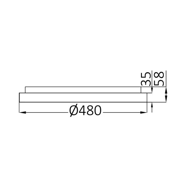 LED plafonjera BELLA SLS 36W dimenzije