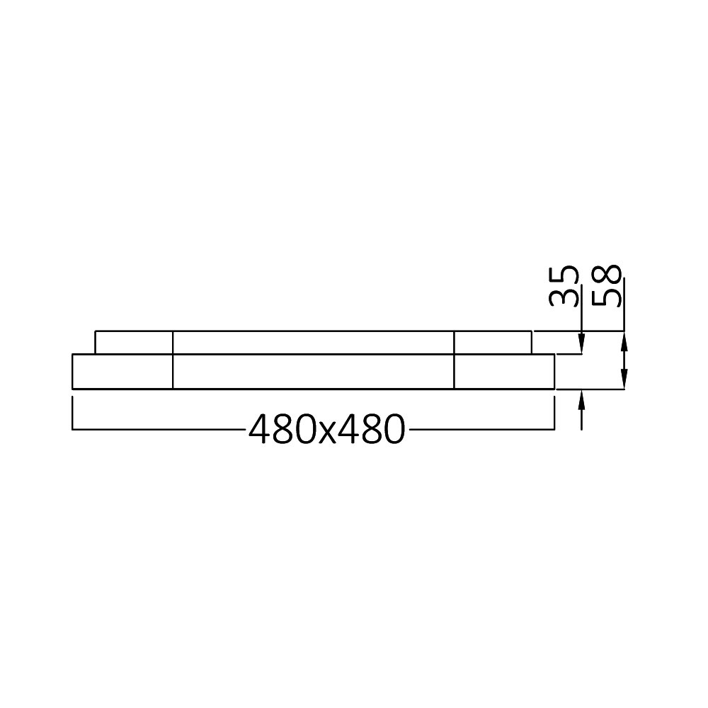 Plafonjera BELLA SLS 36W crna dimenzije