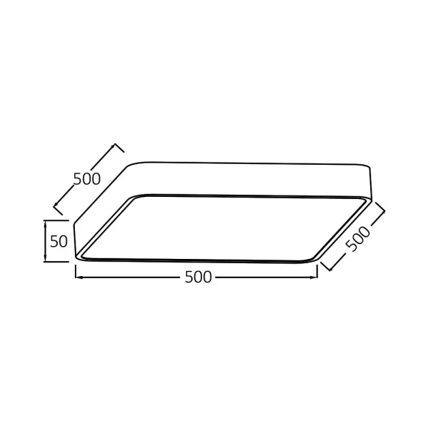 LED plafonjera BLADE SS 45W dimenzije