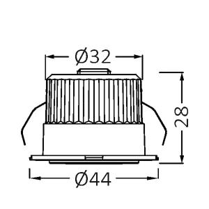 Minispot A 3W dimenzije