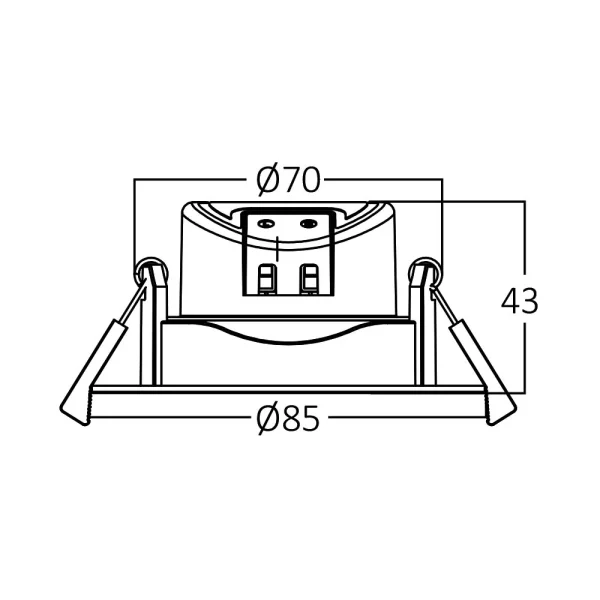 Ugradno LED svjetlo 7W