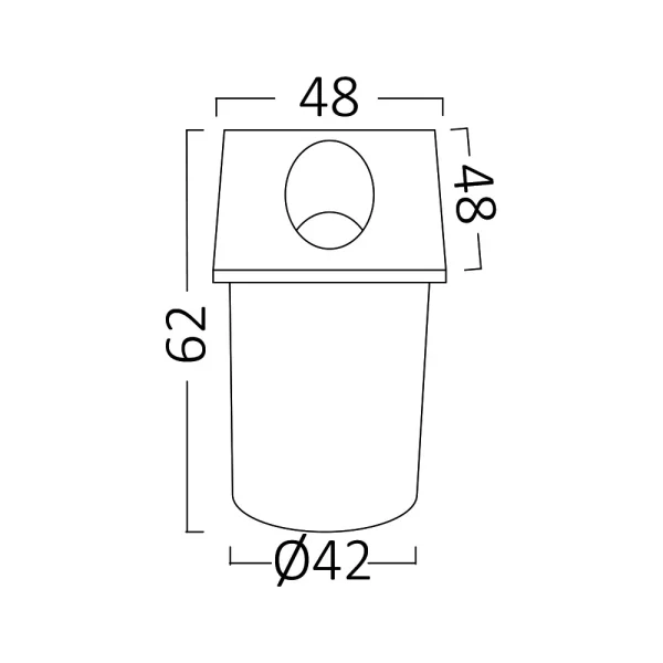 Vanjska rasvjeta VECTOR 2W dimenzije