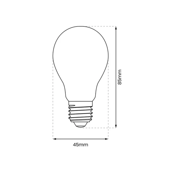 LED žarulja E27 ST45 1W dimenzije