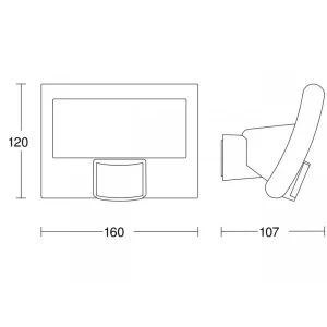 LED reflektor sa senzorom XLED curved dimenzije