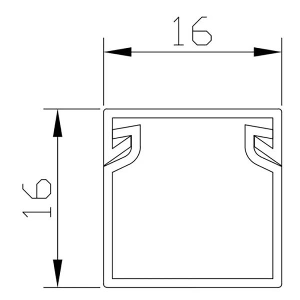 Kanal PVC 16X16MM bijeli AP110016016