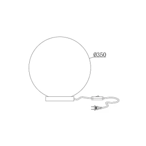 Podna lampa KT8666-350 dimenzije