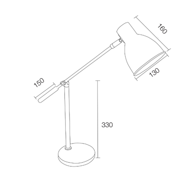 Stolna lampa HD1625 dimenzije