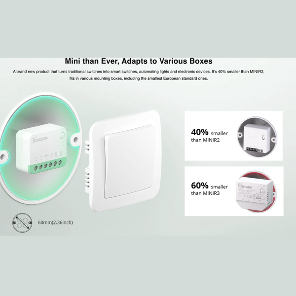 SONOFF Wi-Fi pametni prekidač MINIR4M