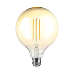 LED žarulja - 8W filament E27 G125 jantar, 2200K dimabilna