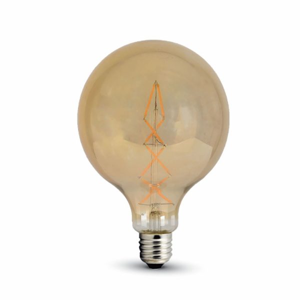 Filament LED žarulja 8W E27 G125 jantar, 2200K