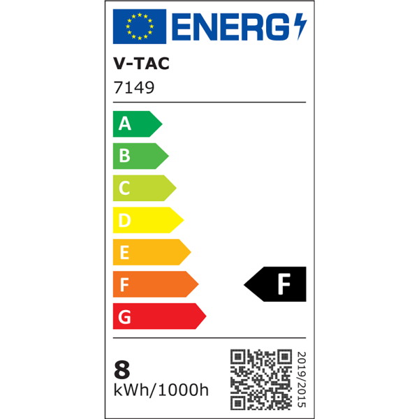 Filament LED žarulja 8W E27 G125 jantar, 2200K