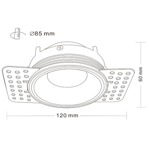 Ugradbeno kućište TL-9082A IP44