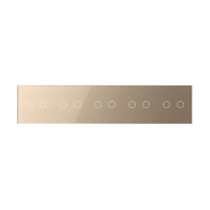 LIVOLO Stakleni panel 10 tipki zlatna