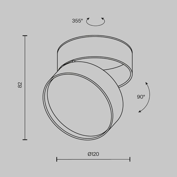 Stropna lampa Onda 18W