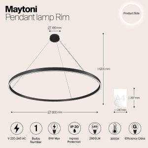 Maytoni visilica Rim dimenzije