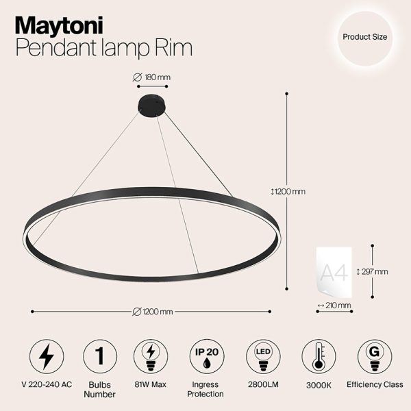 Maytoni visilica Rim dimenzije