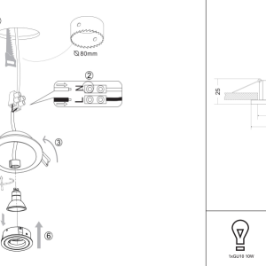 Ugradbena LED svjetiljka – Atom DL023-2-01 - Slika 5
