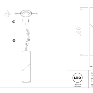 Stropna LED svjetiljka – Dafne - Slika 5