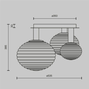 Maytoni Reels stropna lampa E14 IP20 - Slika 5