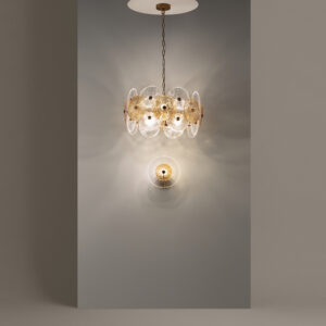 Viseća lampa Maytoni Aster, zlatna, E14 x8, Ø626mm - Slika 3