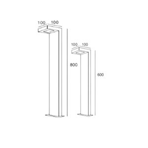 EAVES vanjska stupna rasvjeta, 58cm i 78cm, IP54 - Slika 4