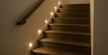 LED rasvjeta za stepenice postavljene u kući