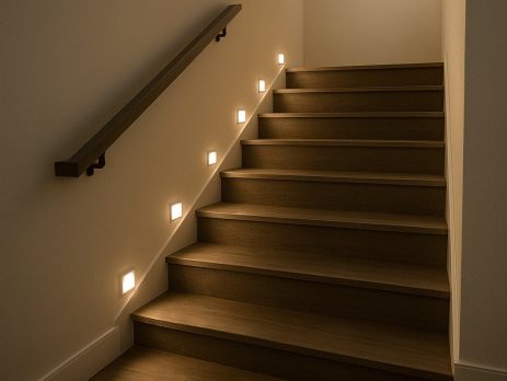 LED rasvjeta za stepenice postavljene u kući